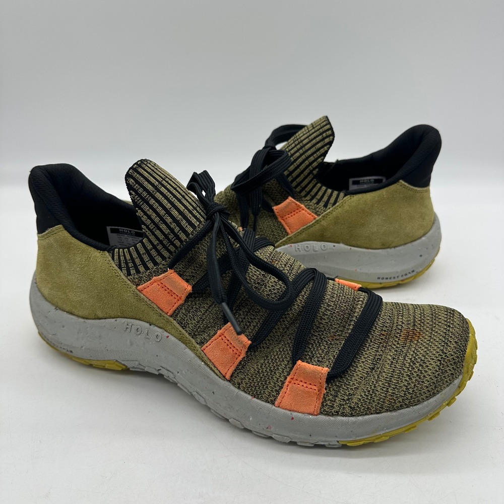 Holo HM123415 Mens Size Shoes 12 Olive Green Maverick Knit Suede Hiking Sneakers
